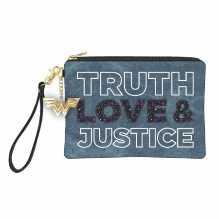Wonder Woman Truth Love & Justice Denim Clutch